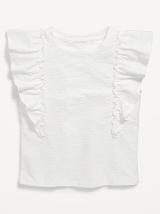 Sleeveless Ruffle-Trim Jersey-Knit Top for Girls | Old Navy (US)