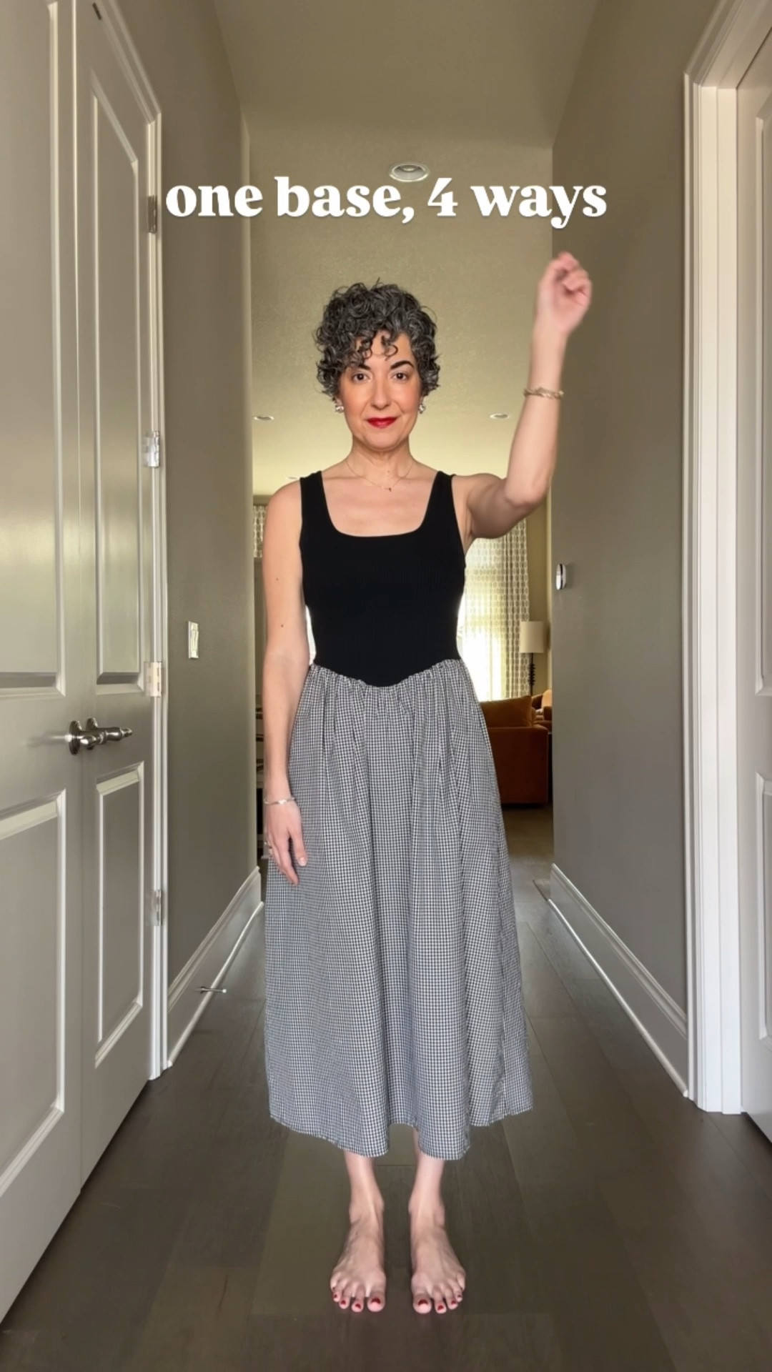 One Base, 4 Ways! Wearing a size small in dress. It has pockets and the skirt portion is 100% cotton! 

#LTKgrwm #LTKOver40