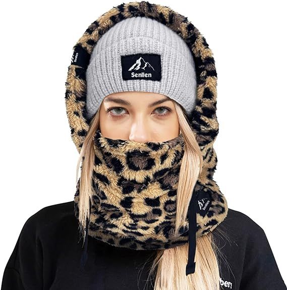 Senllen Balaclava Cold Weather Fleece Windproof Ski Mask Winter Breathable Thermal Face Mask Neck... | Amazon (US)