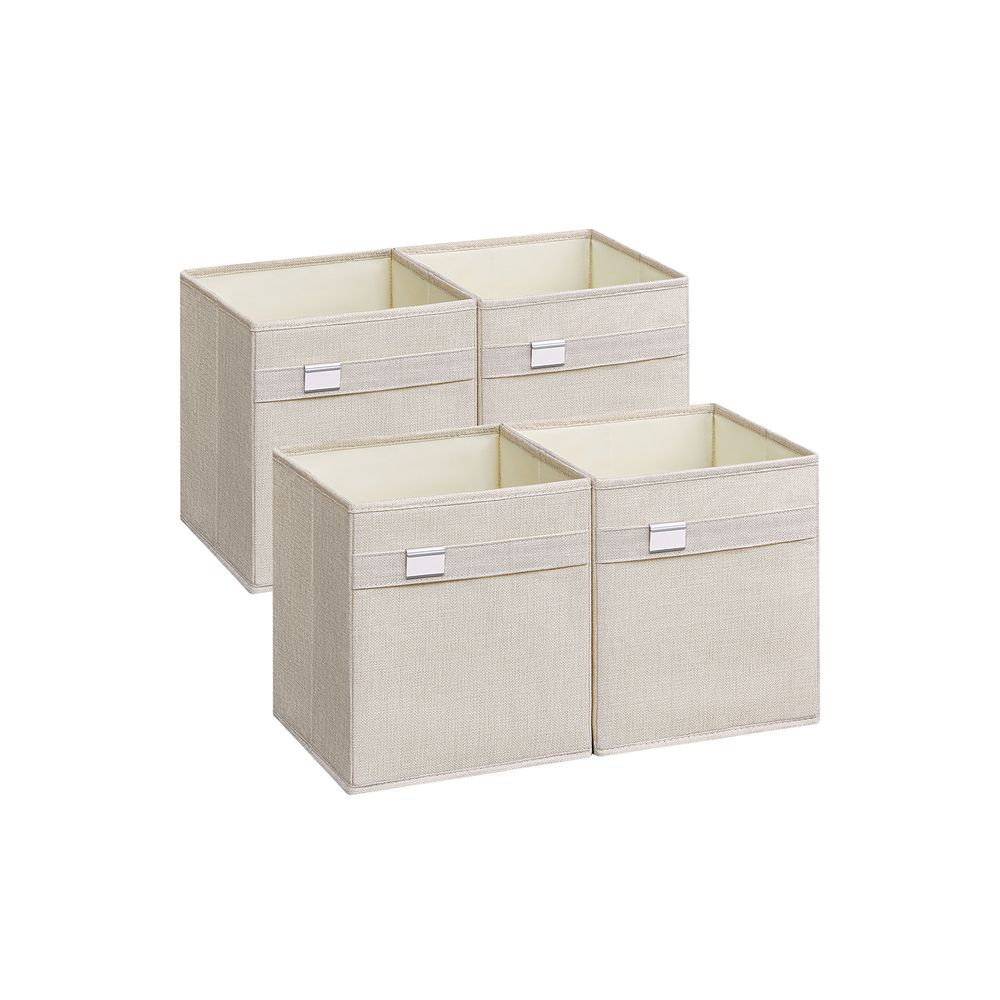 SONGMICS Set of 4 Storage Cubes with Double Handles | SONGMICS