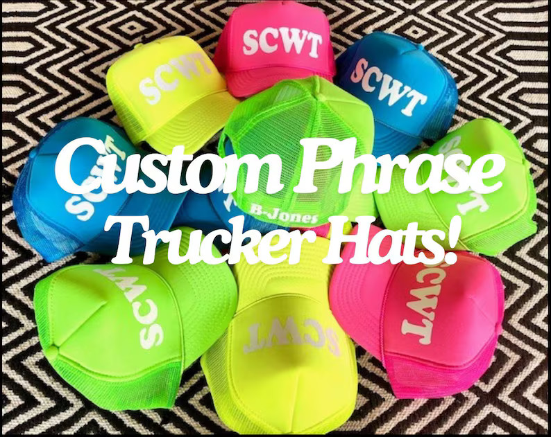 Custom Trucker Hat, Custom Party Hat, Custom Logo Trucker Hat, Smiley Face Trucker Hat, Smiley Fa... | Etsy (US)