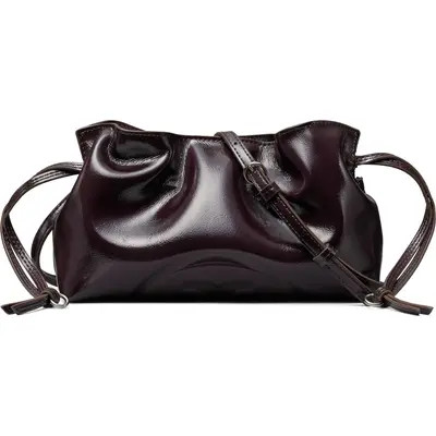 Tory Burch Ella Distressed Drawstring Pouch in Mulberry at Nordstrom | Nordstrom