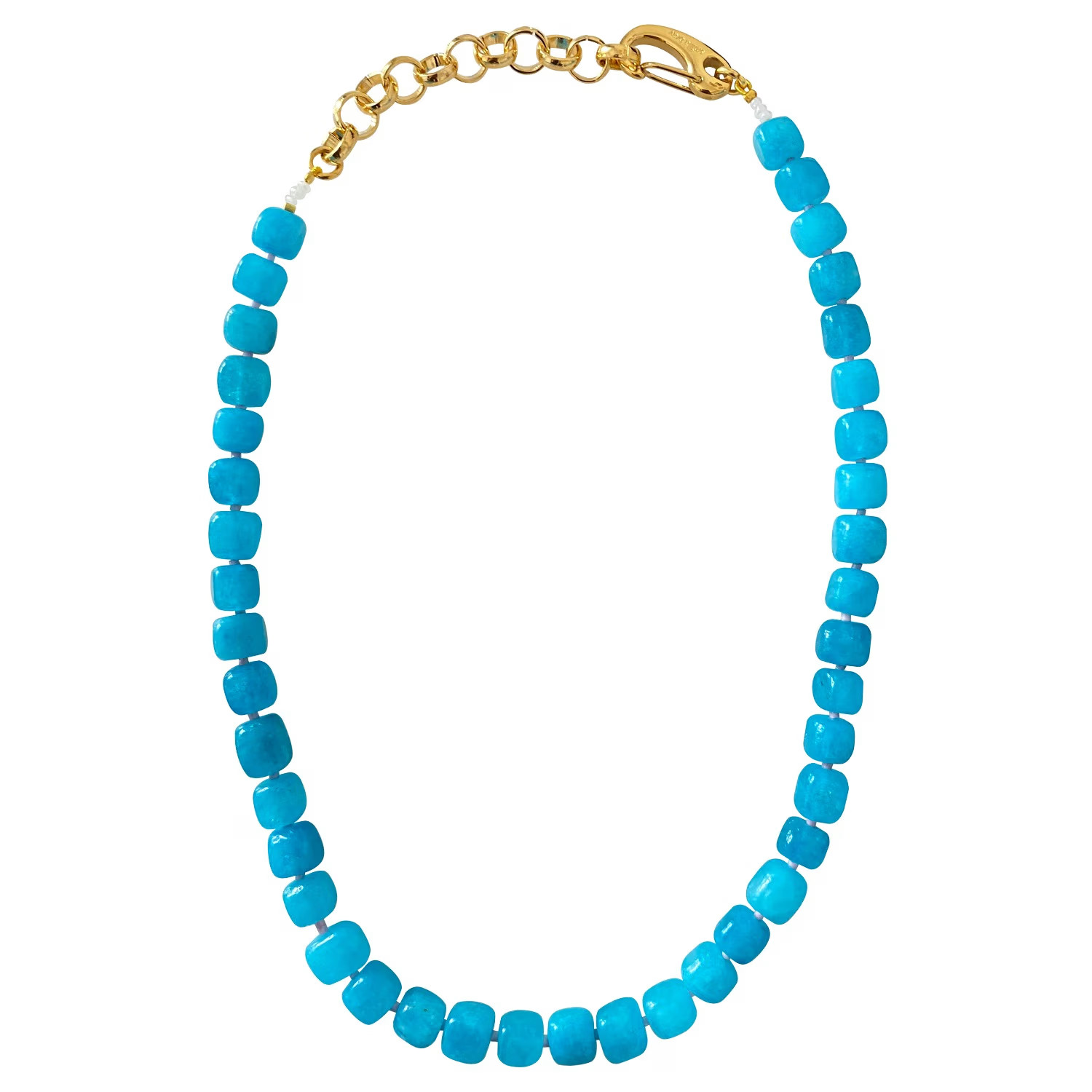 Blue Jade Necklace Noah | Wolf & Badger (US)