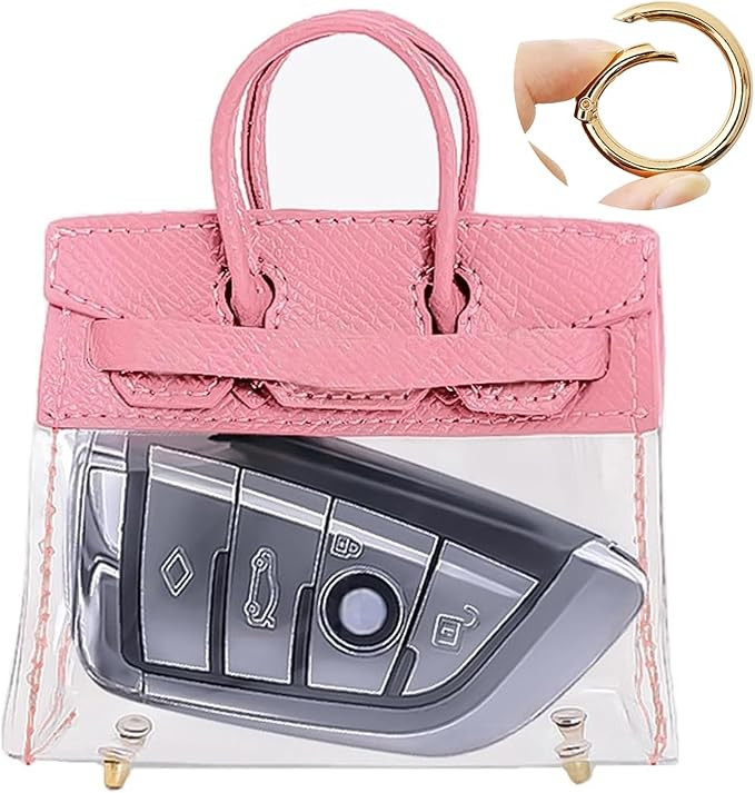 Mini Creative Handbag Design Car keychain,Women Car Key Bag Mini Handbag,Exquisite Transparent Sm... | Amazon (US)