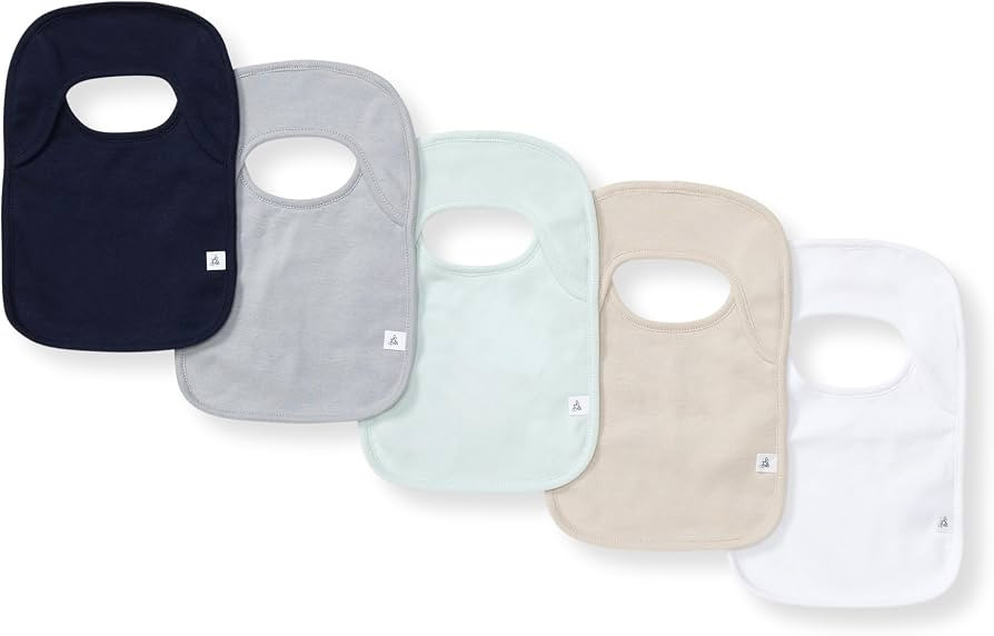 Burt’s Bees Baby Organic Baby Bibs – 100% Cotton Newborn Infant Bibs for Baby Boys & Girls | Amazon (US)