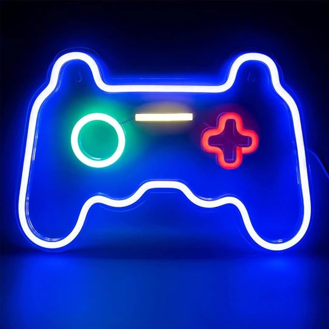 Neon Signs for Bedroom Wall Decor, Gaming Neon Lights for Game Room Decor, Game Controller USB Po... | Amazon (US)
