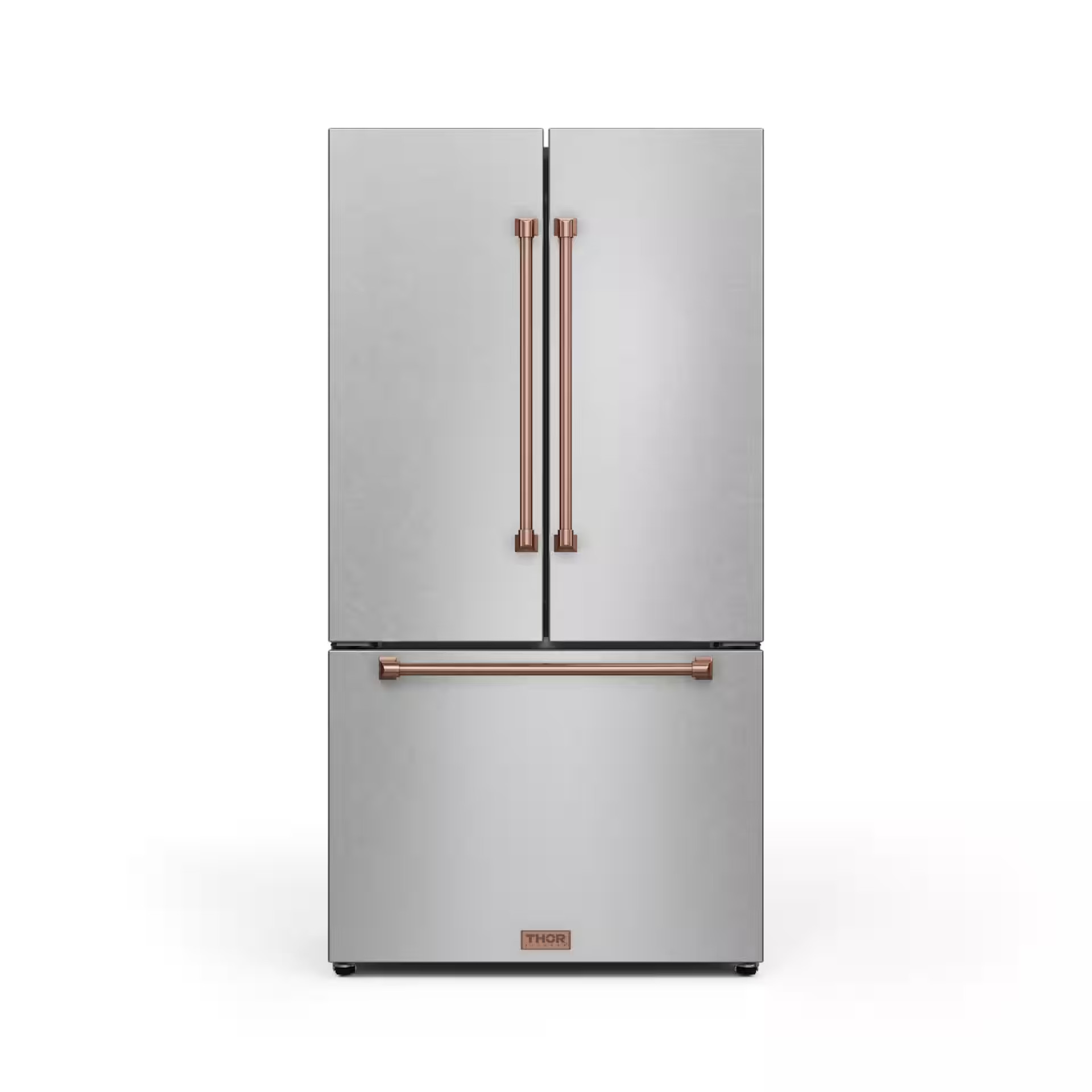 Gordon Ramsay Series by Thor Kitchen 20.3 Cu. Ft. Counter Depth Refrigerator with Rose Gold Hardware - Stainless Steel | Best Buy U.S.