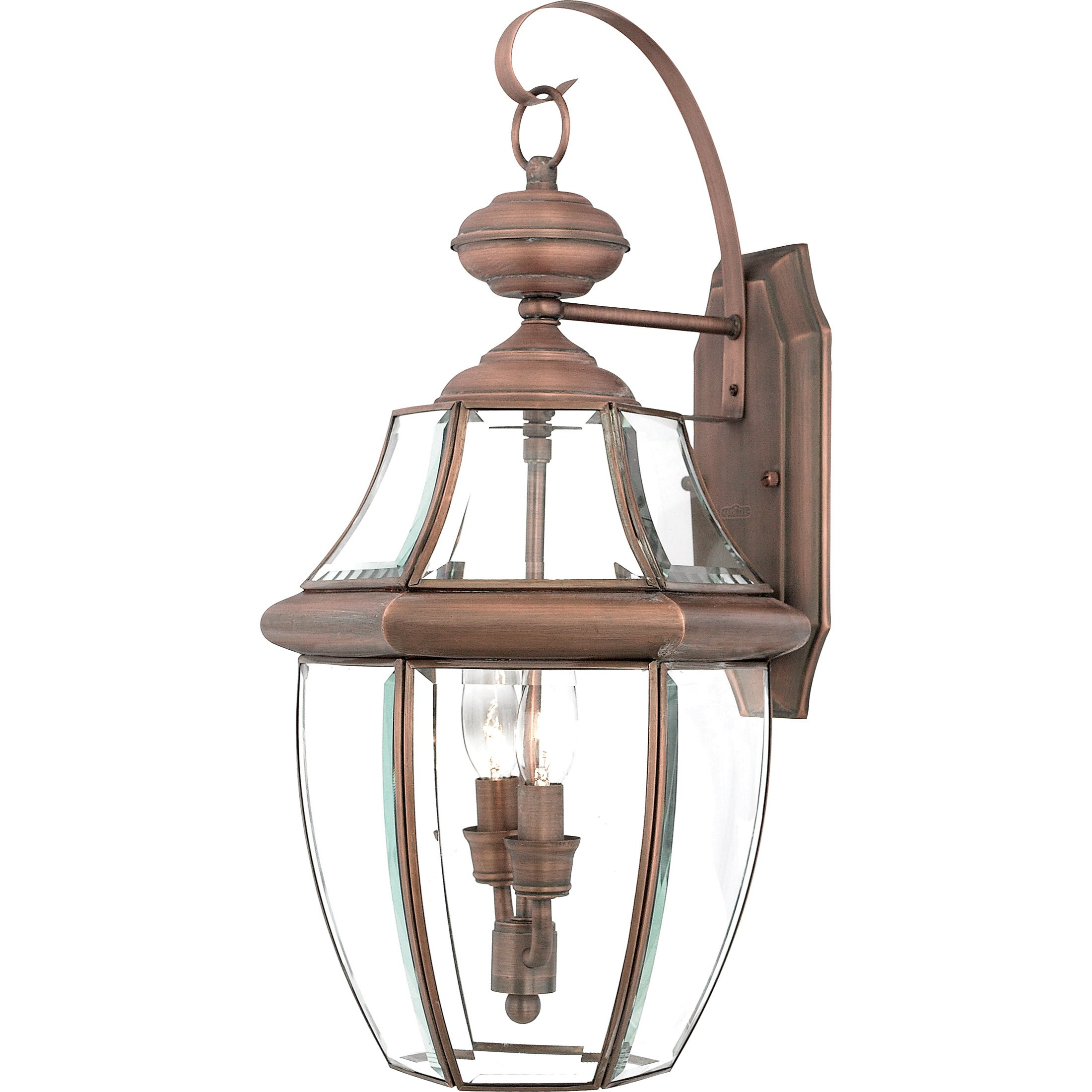 Quoizel Newbury Outdoor Wall Lantern, 20 Inch 2-Light Aged Copper Wall Sconce | Amazon (US)