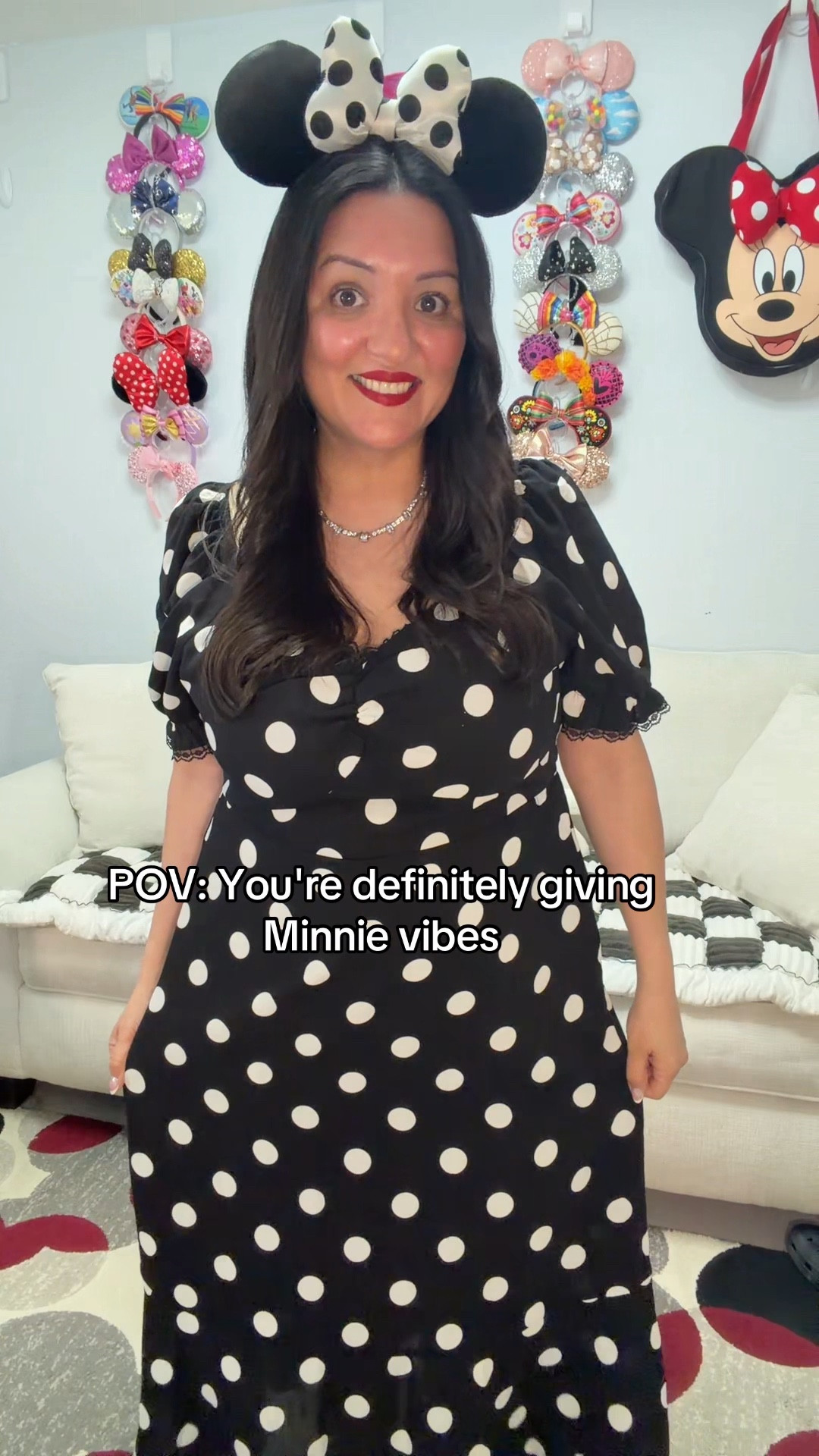 Minnie bounding but make it chic ✨🖤

This gorgeous black and white polka dot dress from @Bloomchic  is giving all the classic Minnie vibes! I love how flattering and flowy it is — perfect for twirling down Main Street or posing for castle pics. Paired with my Minnie ears and a bold red lip, it’s the ultimate timeless Disney look. ❤️🎀

The fit is comfortable, the silhouette is so feminine, and it’s one of those pieces you can wear in the parks or dress up for dinner after.

✨ It’s linked in my LTK for easy shopping! ✨

#MinnieBounding #DisneyStyle #Bloomchic #DisneyOutfitInspo #DisneyFashion



#LTKootd #LTKdayinmylife #LTKgrwm