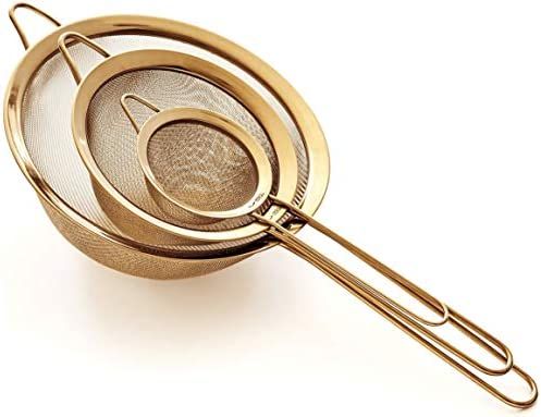 Proto Future Strainer Set Fine Mesh – Premium 304 Stainless Steel (18/8) – 3.3″, 5.5″ and... | Amazon (US)