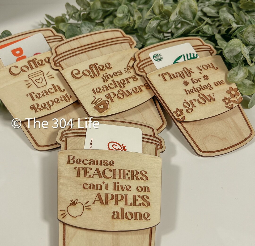 Teacher Gift Teacher Appreciation Gift Card Holder Coffee Gift - Etsy | Etsy (US)