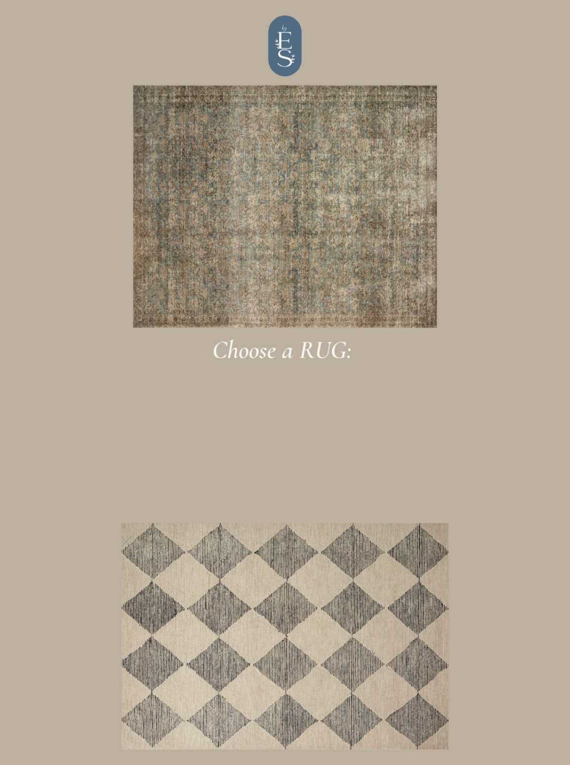 Room and board: basement makeover edition. Loloi makes the best vintage-like rugs! 