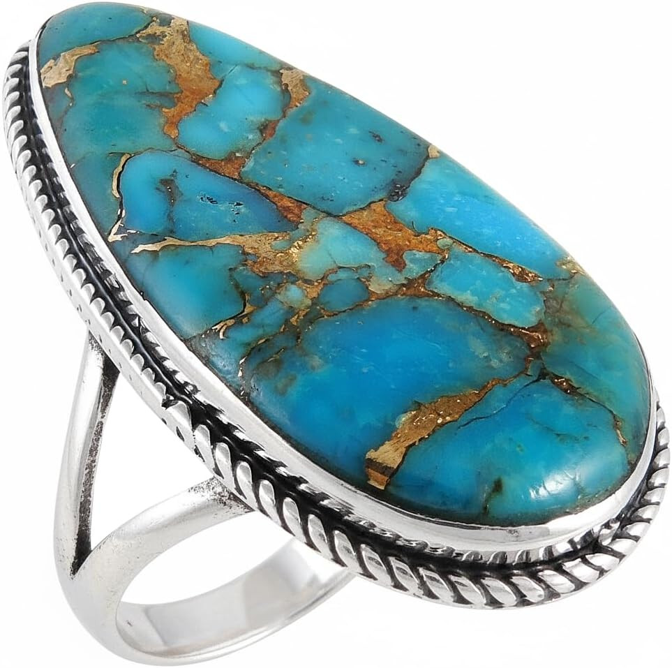 Turquoise Ring in Sterling Silver 925 | Amazon (US)