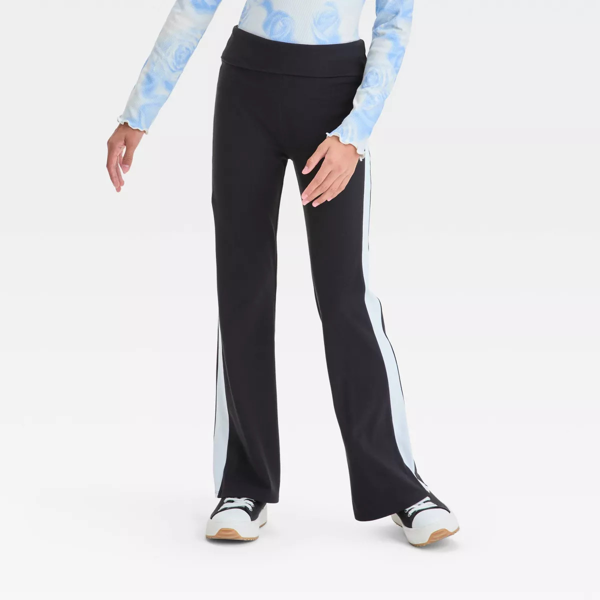 Girls' Sporty Fold Over Flare Pants - art class™ | Target