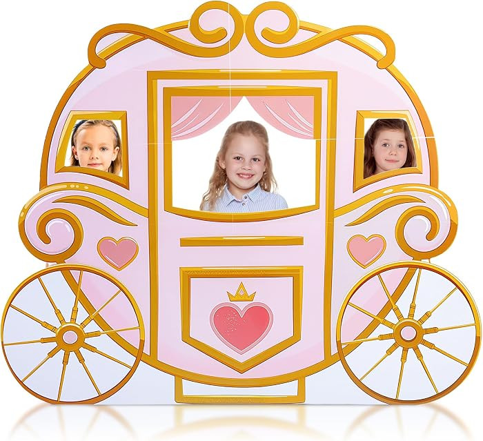 47" Princess Carriage Cardboard Cutout Stand up Pink Princess Birthday Party Decoration Life Size... | Amazon (US)