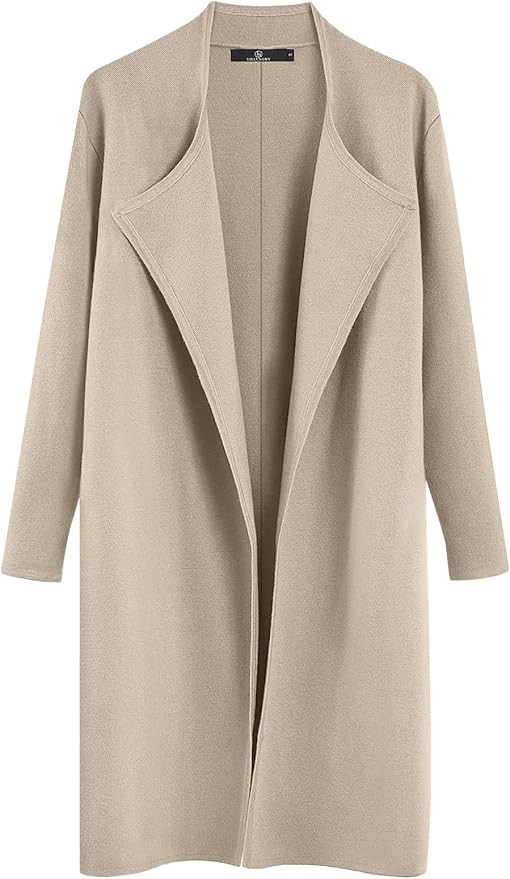 LILLUSORY Women's Long Wool Cardigan Sweaters Oversized Fall Dressy Coatigan Light Casual Jackets... | Amazon (US)