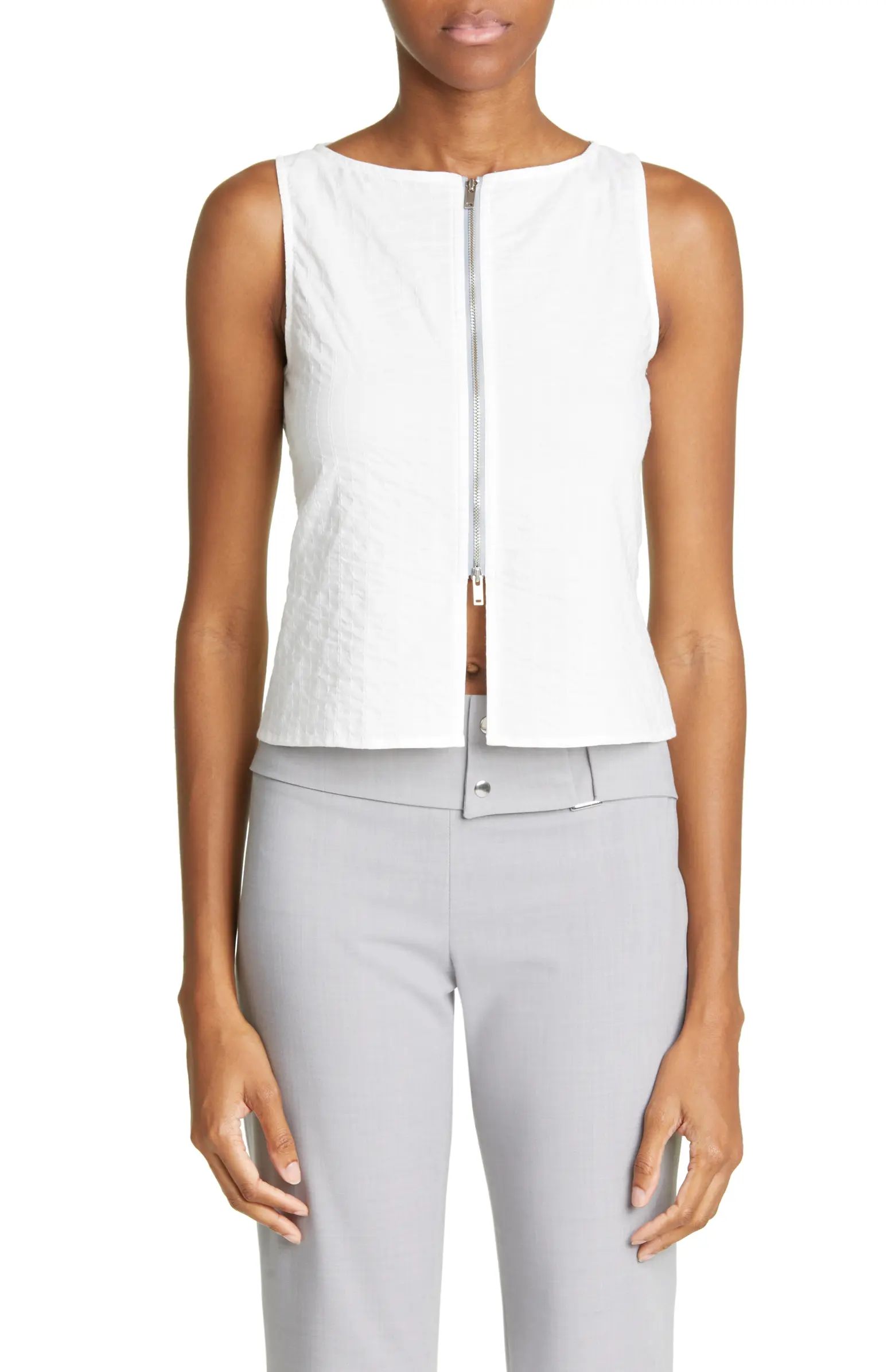 Folch Stretch Cotton Zip Top | Nordstrom