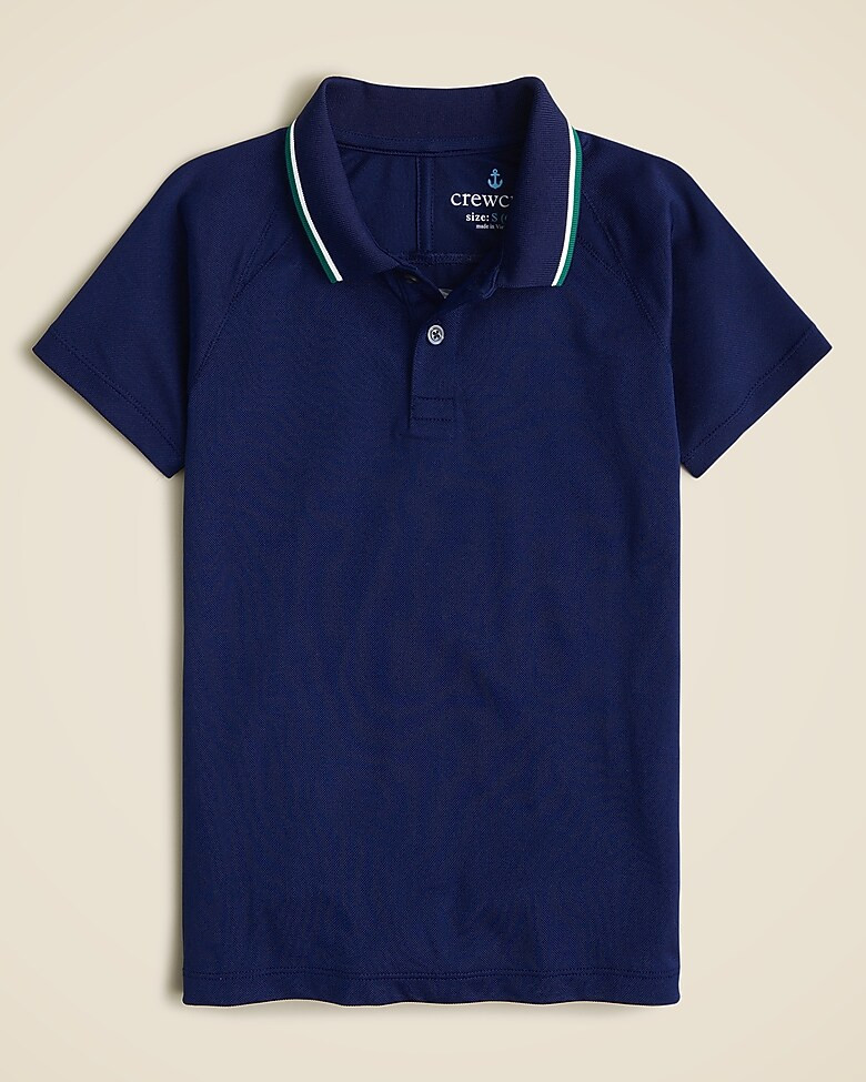Kids' tipped active piqué polo shirt | J. Crew US