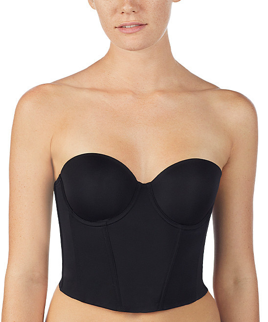 OnGossamer Women's Corsets BLACK - Black Bustier | Zulily