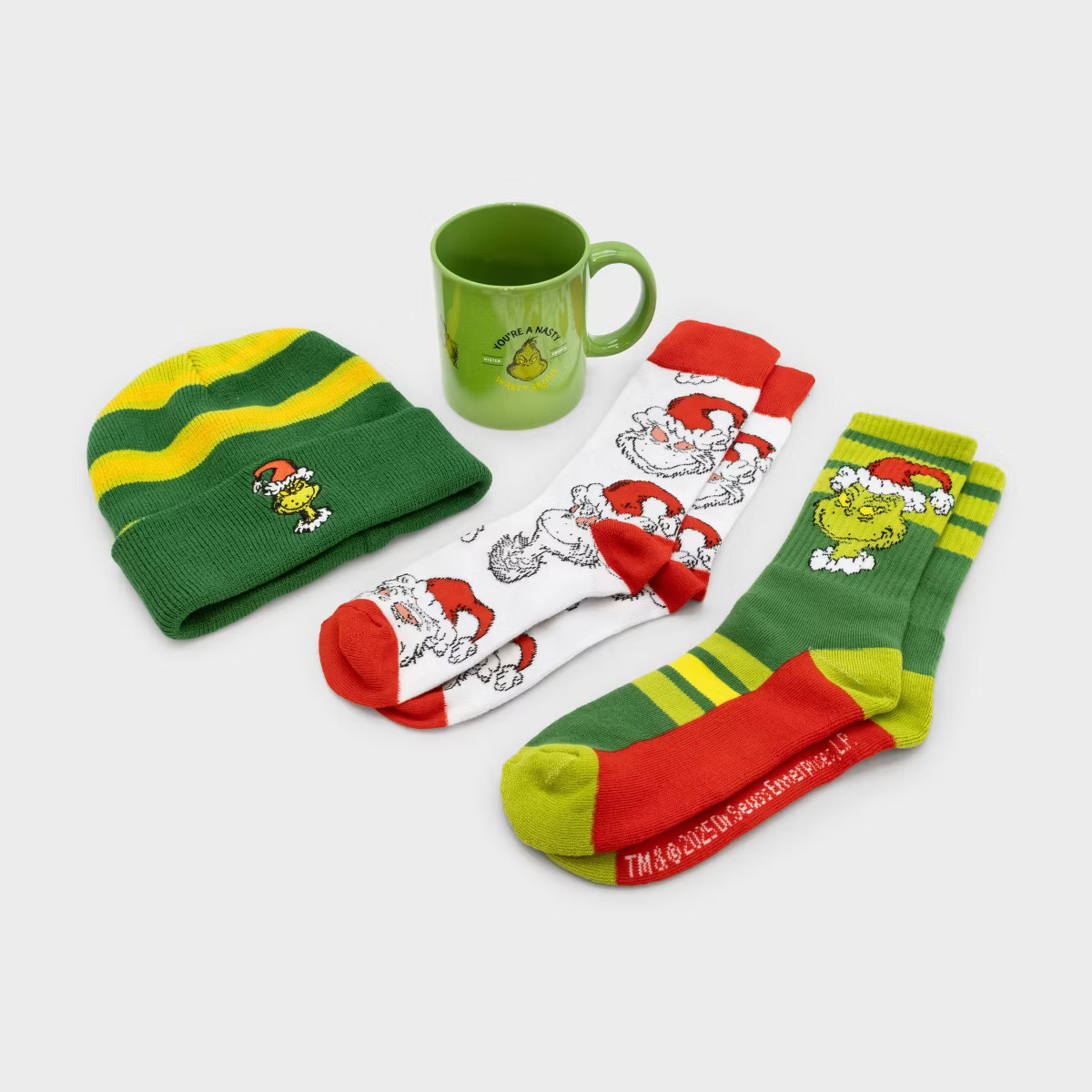 Special Thanks Men's The Grinch Holiday Bundle Socks - 6-12 | Target
