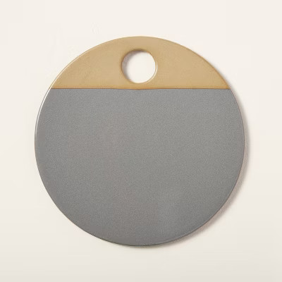 Round Exposed Stoneware Serve Board - Hearth & Hand™ with Magnolia | Target