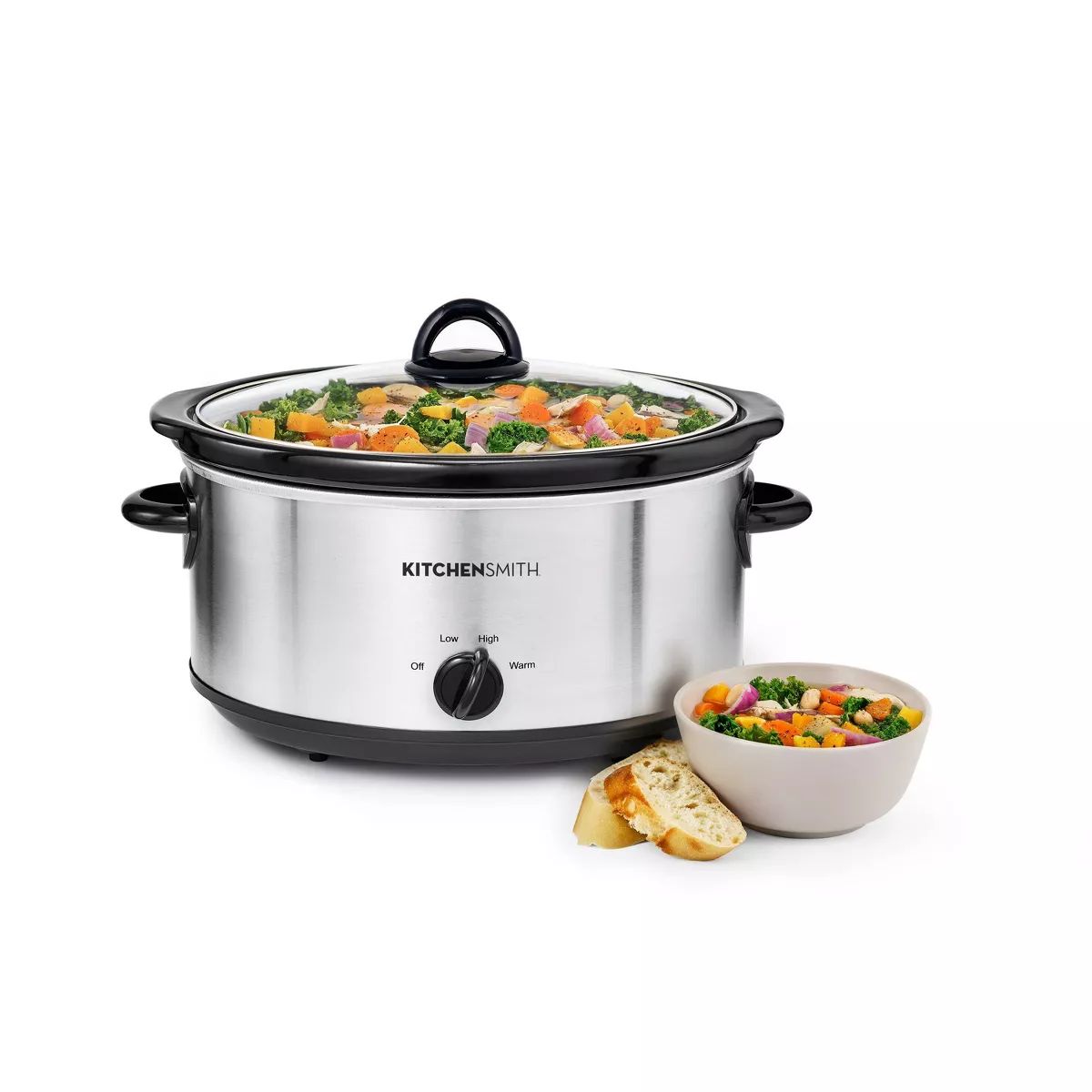 KitchenSmith by Bella 6qt Manual Slow Cooker - Stainless Steel | Target