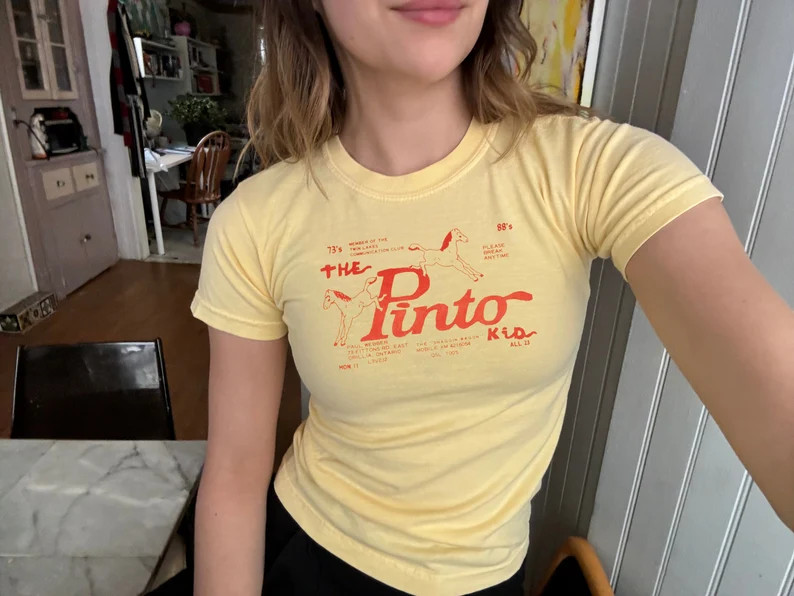 Retro Horse Graphic Baby Tee, 90s Y2K Style - Etsy | Etsy (US)