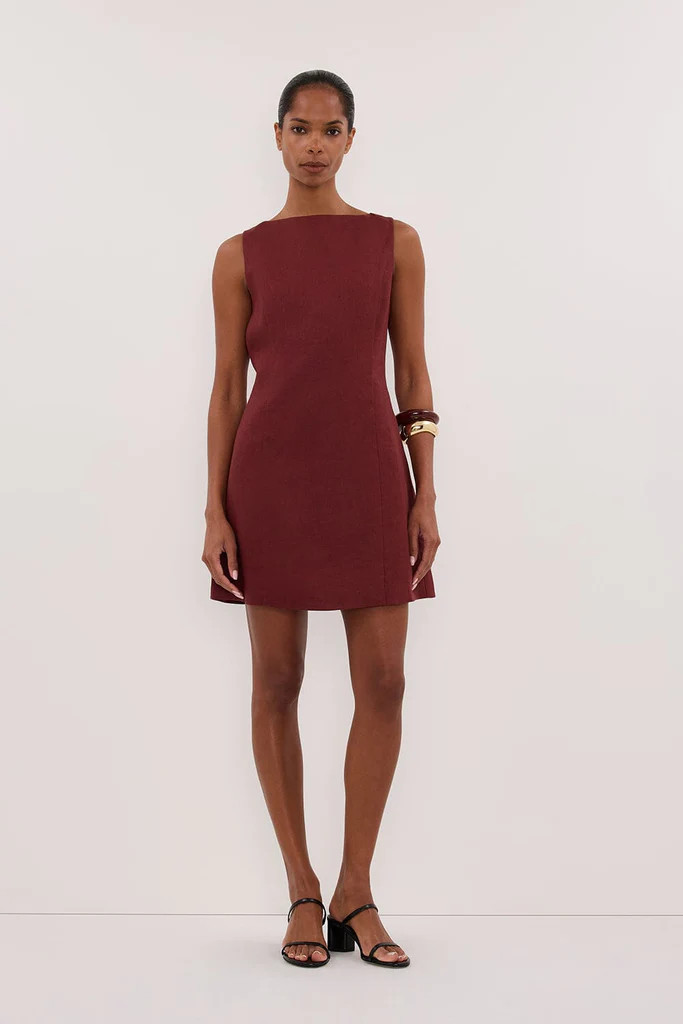 LACY SAHARA SLEEVELESS LINEN MINI DRESS | DISSH