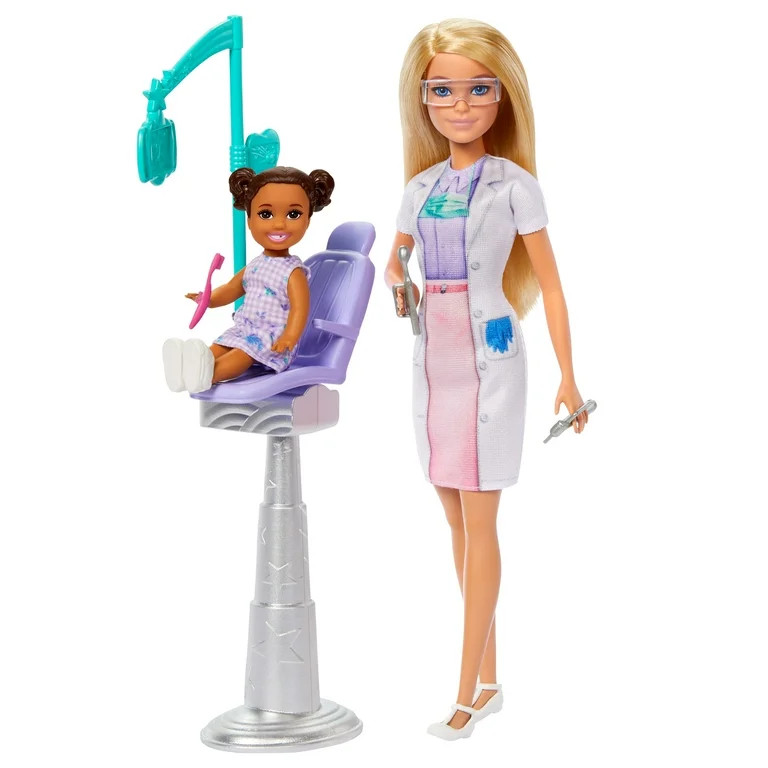 Barbie Dentist Doll with Blonde Fashion Doll, 1 Kid Doll, Medical Doctor Furniture & Accessories ... | Walmart (US)
