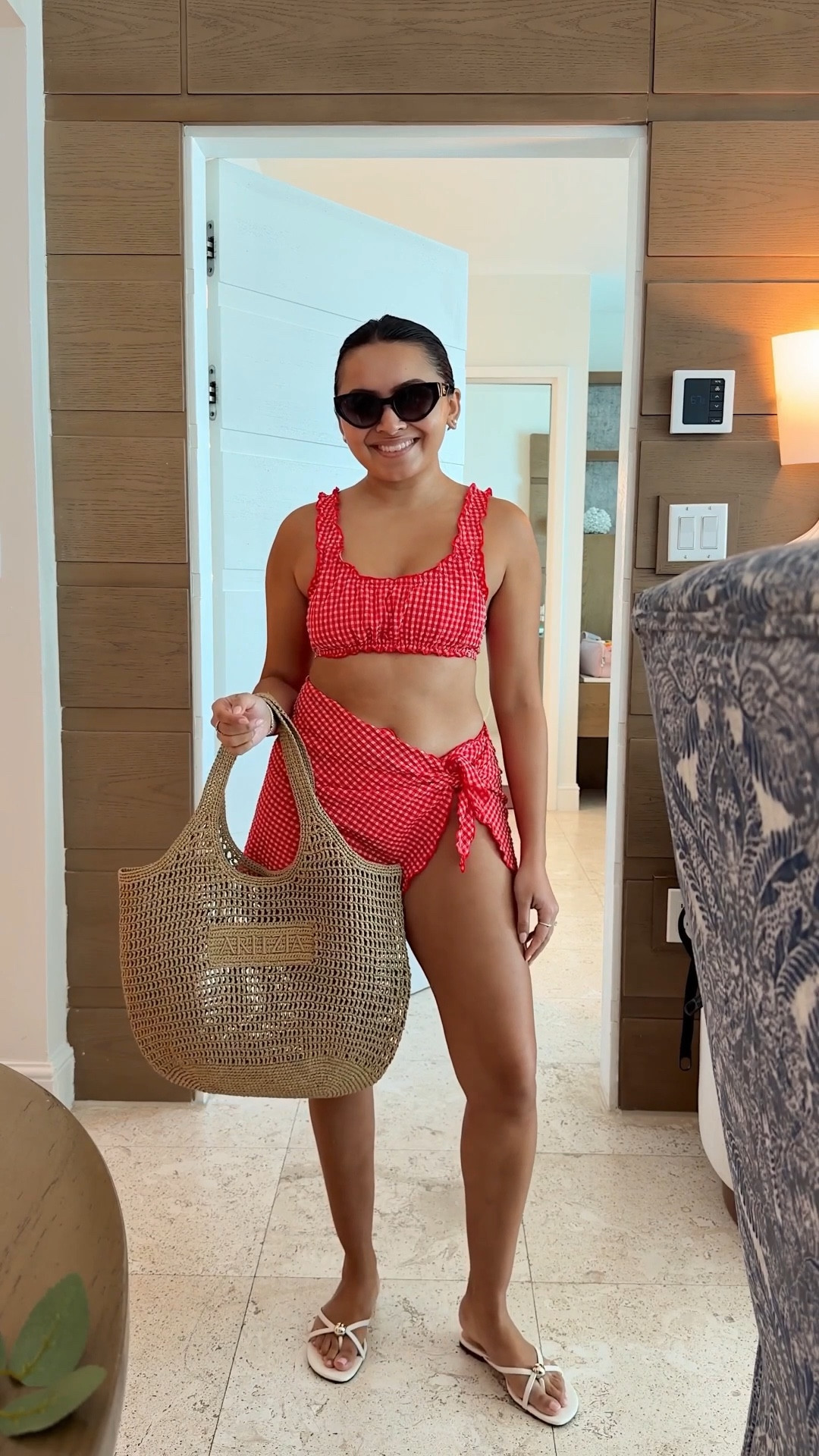 Red gingham swimsuit top size xs TTS
Red gingham swimsuit bottoms size small TTS
Red gingham swimsuit coverup sarong size xxs/xs TTS


#LTKgrwm #LTKTravel #LTKootd