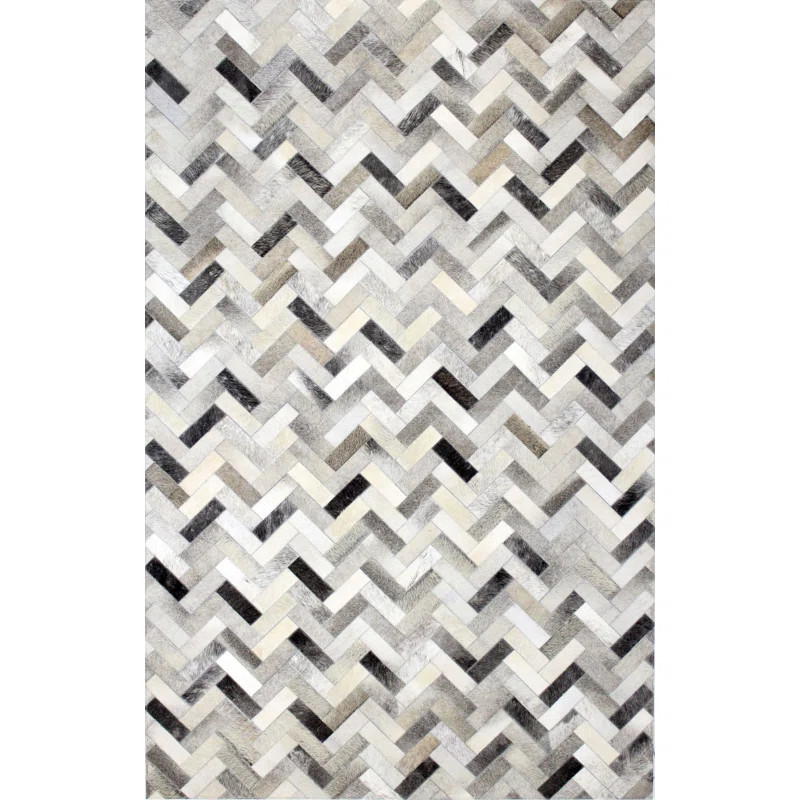 Marsha Handmade Leather Ash Rug | Wayfair North America