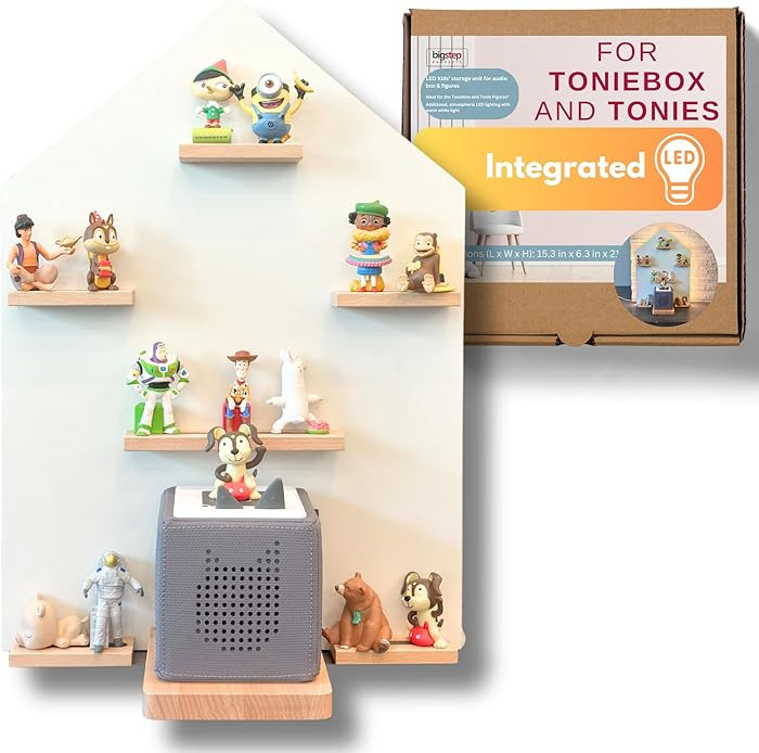 BigStep Large LED Magnetic Shelf for Tonies - Compatible with Toniebox and Tonies Characters - Me... | Amazon (US)