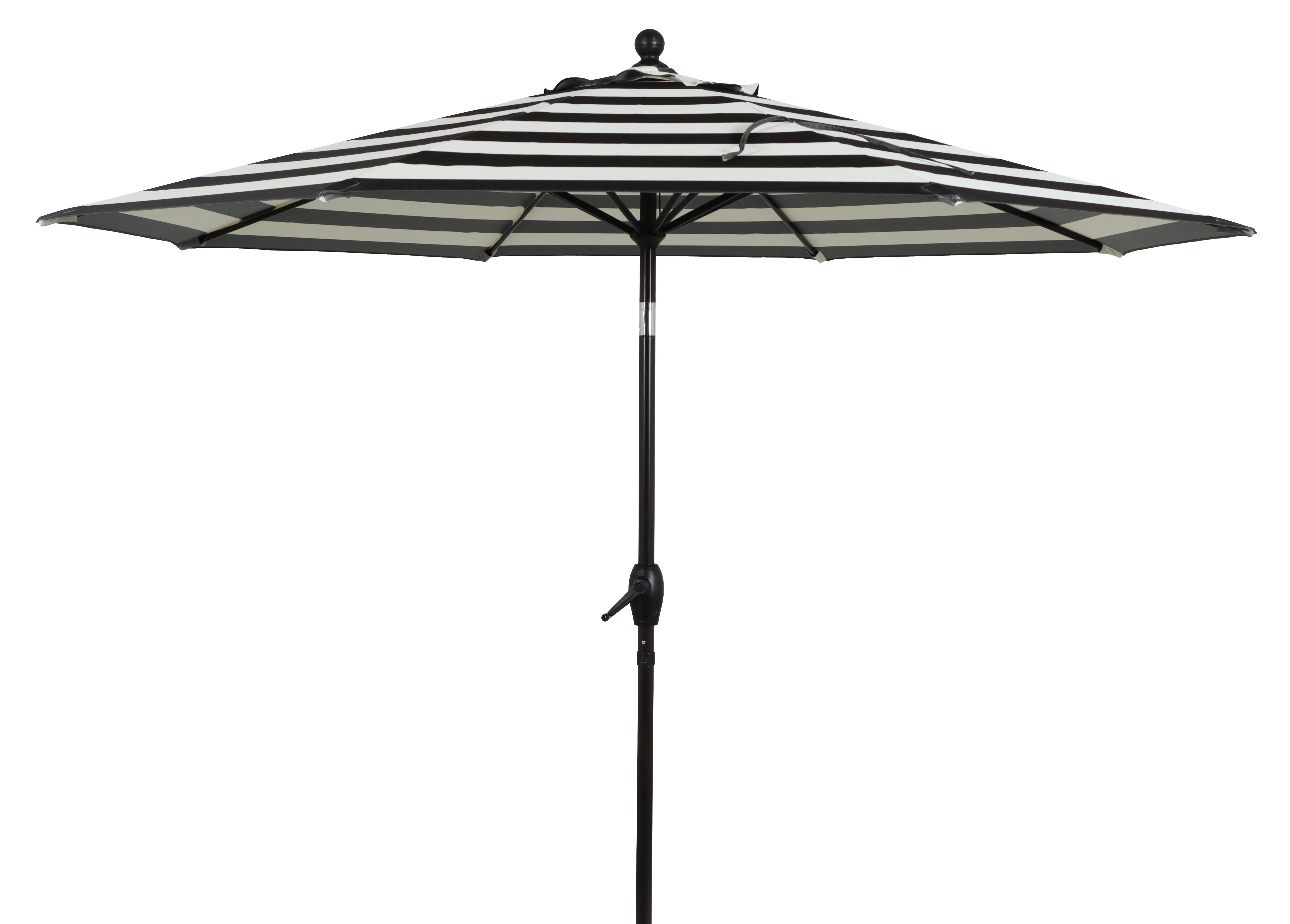 Better Homes & Gardens Premium 9' Stripe Round Market Patio Umbrella, Crank Lift, 3-Angle Tilt | Walmart (US)