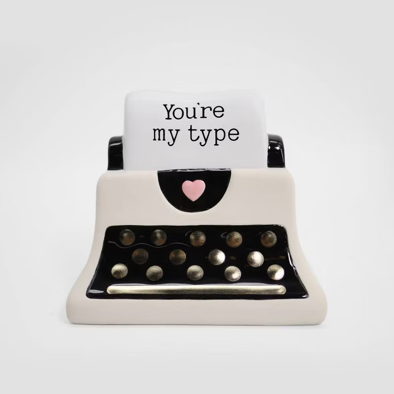 5.62" 'You're My Type' Ceramic Typewriter Valentine's Day Decorative Prop - Spritz™ | Target