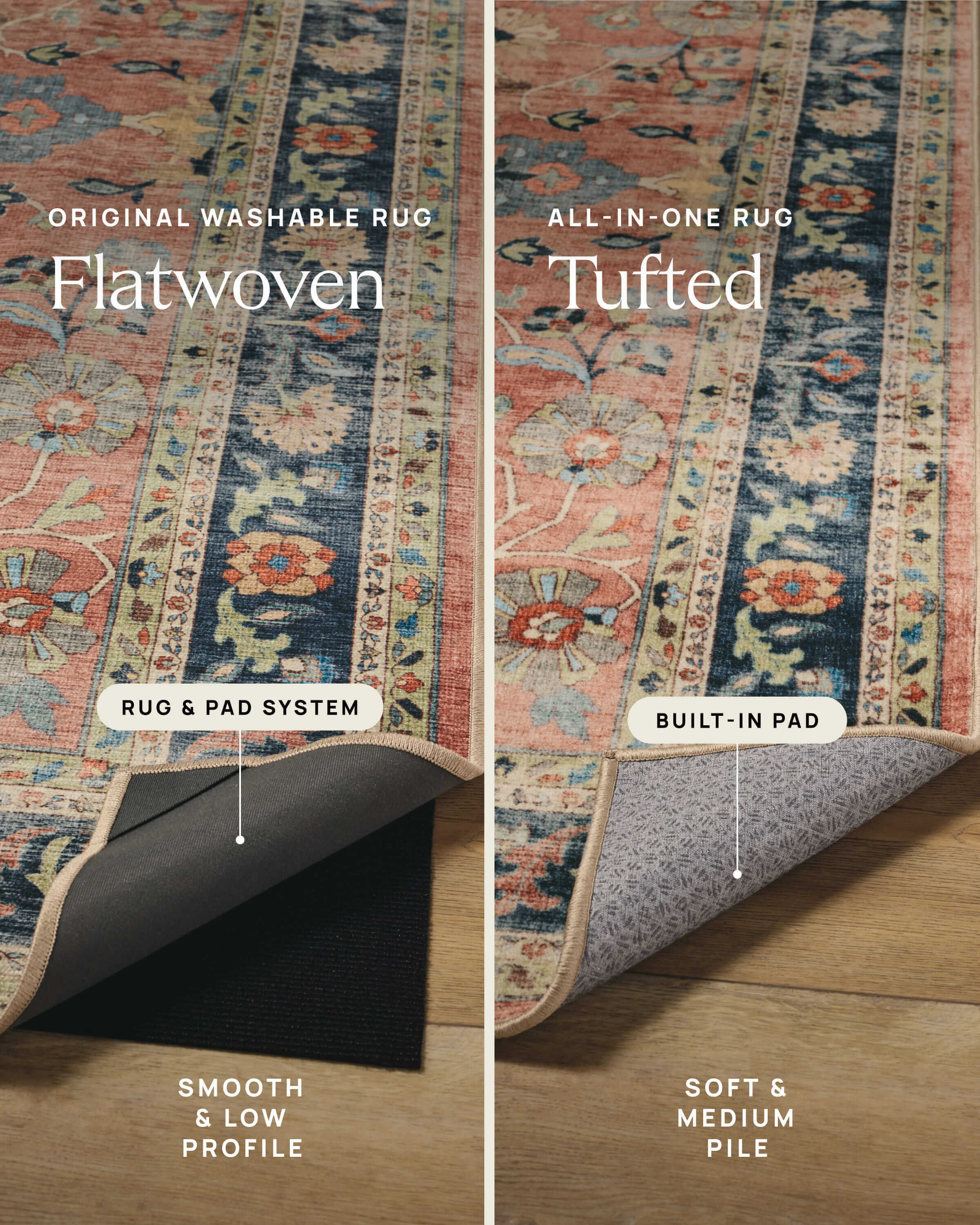 Quincy Natural Multicolor Rug | Ruggable US | Ruggable