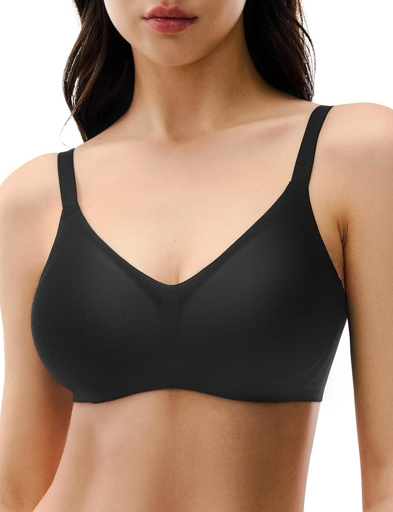 Women's Wireless Push Up Bra Seamless Comfortable Bras No Underwire Full Coverage Everyday Bralet... | Amazon (US)