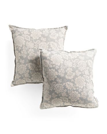 Set Of 2 20x20 Floral Pillows | TJ Maxx