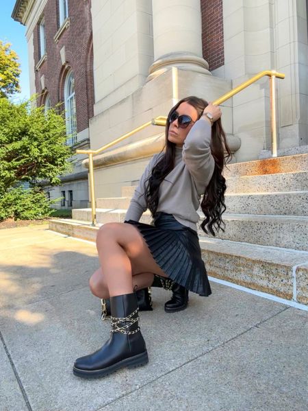 Good Girl gone bad. Blair Waldorf but make it biker chic. These boots are actually amazing, so comfortable and the chicest Moto boots I’ve ever seen. They also come in different color and suede options! Use code BOOTSZN 10/7-10/10 to save 20%. 

#LTKshoecrush #LTKsalealert #LTKstyletip