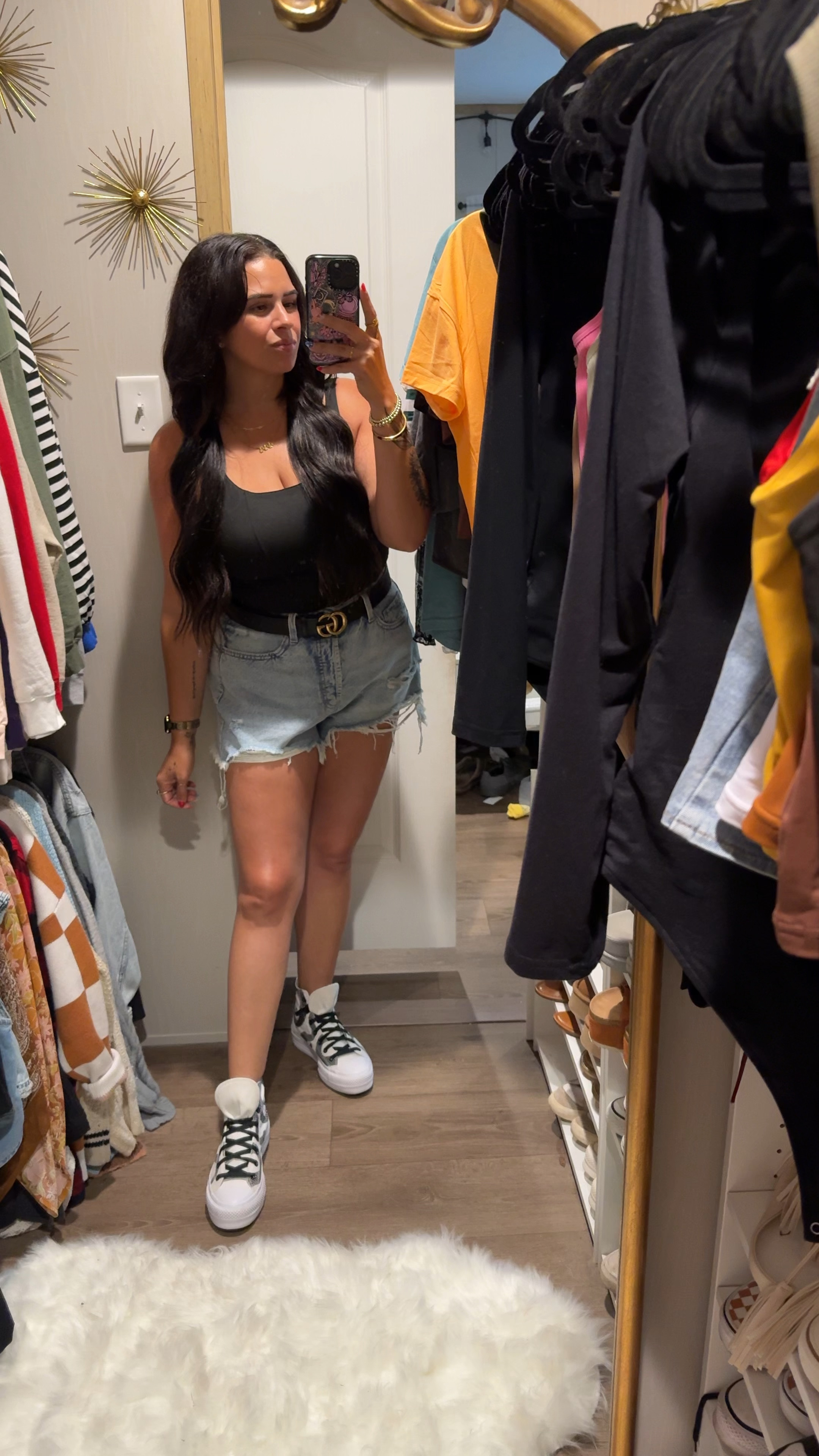 Baby let the games begin 😍 

Obsessed with this combo of jean shorts and corset top. Paired with my custom converse that are insanely reputation coded. Can never go wrong with these together! 

Sizing details: 
I’m 5’3 weighing 152 lbs
•size 10 in shorts 
•size M in top 
•converse size 8 (custom made) 

Casual outfit 
Reputation era
Taylor swift eras tour outfit 
Rep era 
Summer outfit 
Jean shorts 
Shorts 

#LTKMidsize #LTKVideo #LTKBacktoSchool