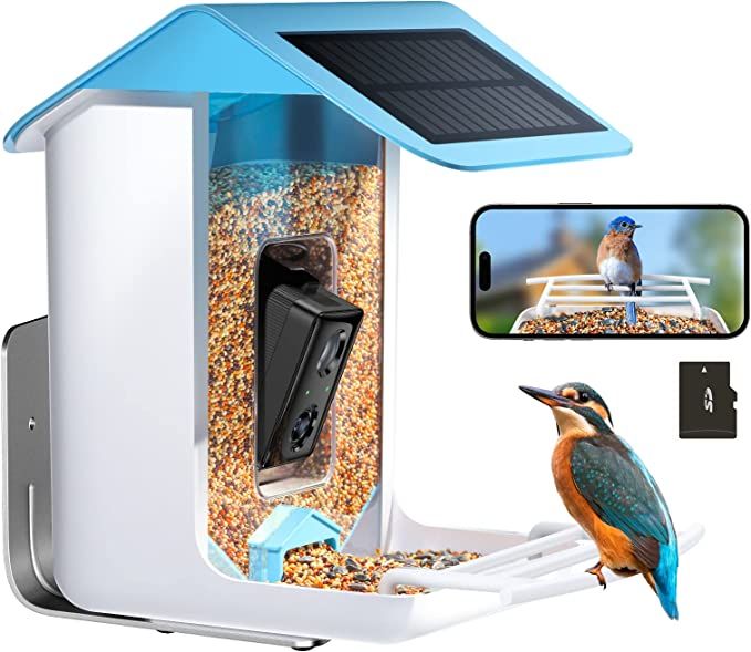 Vziwry Smart Bird Feeder with Camera, Wireless Outdoor, AI Identify 11000+ Bird Species, Automati... | Amazon (US)