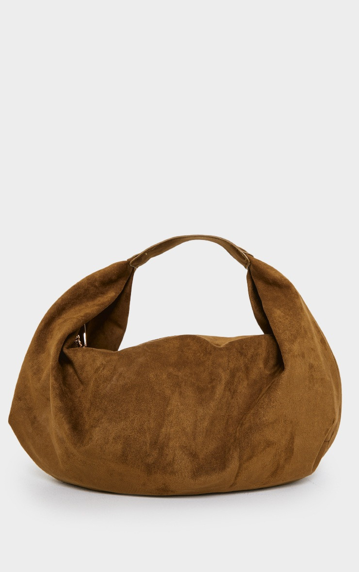 Olive Faux Suede Super Slouchy Tote Bag | PrettyLittleThing US