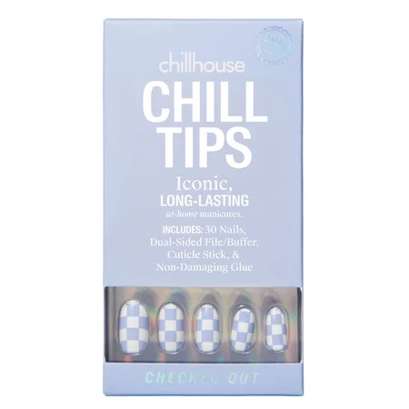 Chillhouse Chill Tips Press On Nails, Checked Out, Oval Style, 30 Count | Walmart (US)