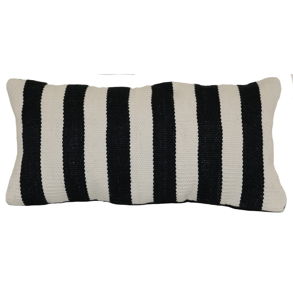 Outdoor Throw Pillow Lumbar - Woven Bold Stripe Black - Project 62 | Target