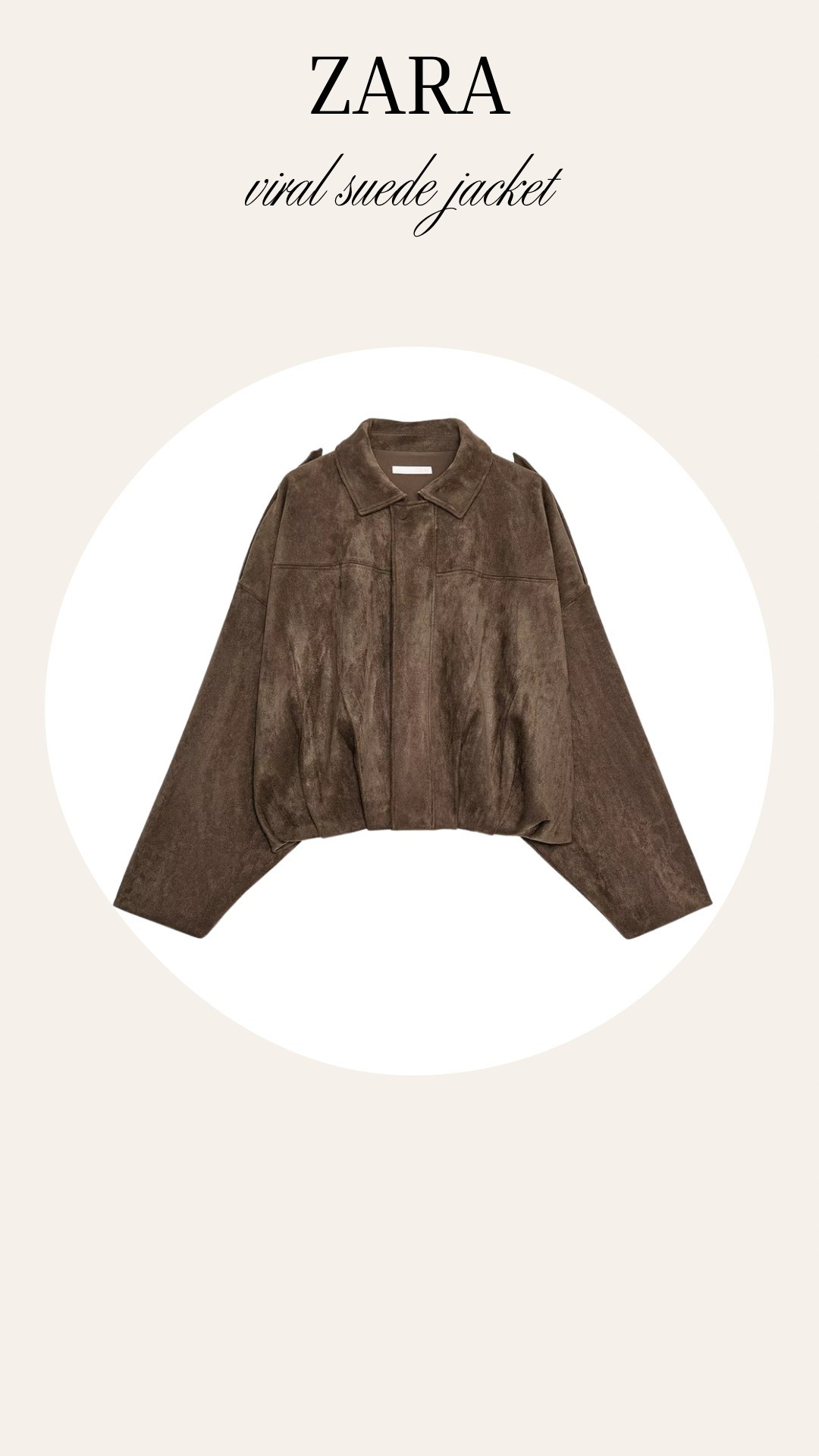 There has been a restock of the viral Zara brown suede bomber jacket 
The perfect autumn wardrobe staple
