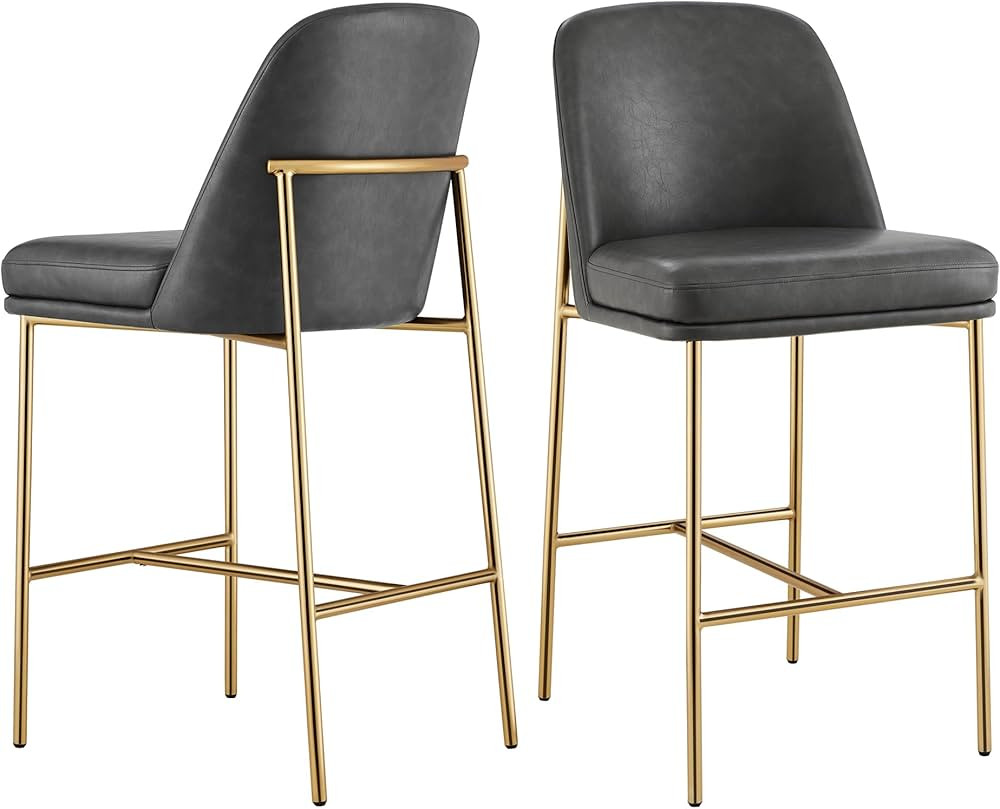 CHITA Counter Height Bar Stools Set of 2, FSC Certified Metal Barstools for Kitchen Island, 27" H... | Amazon (US)