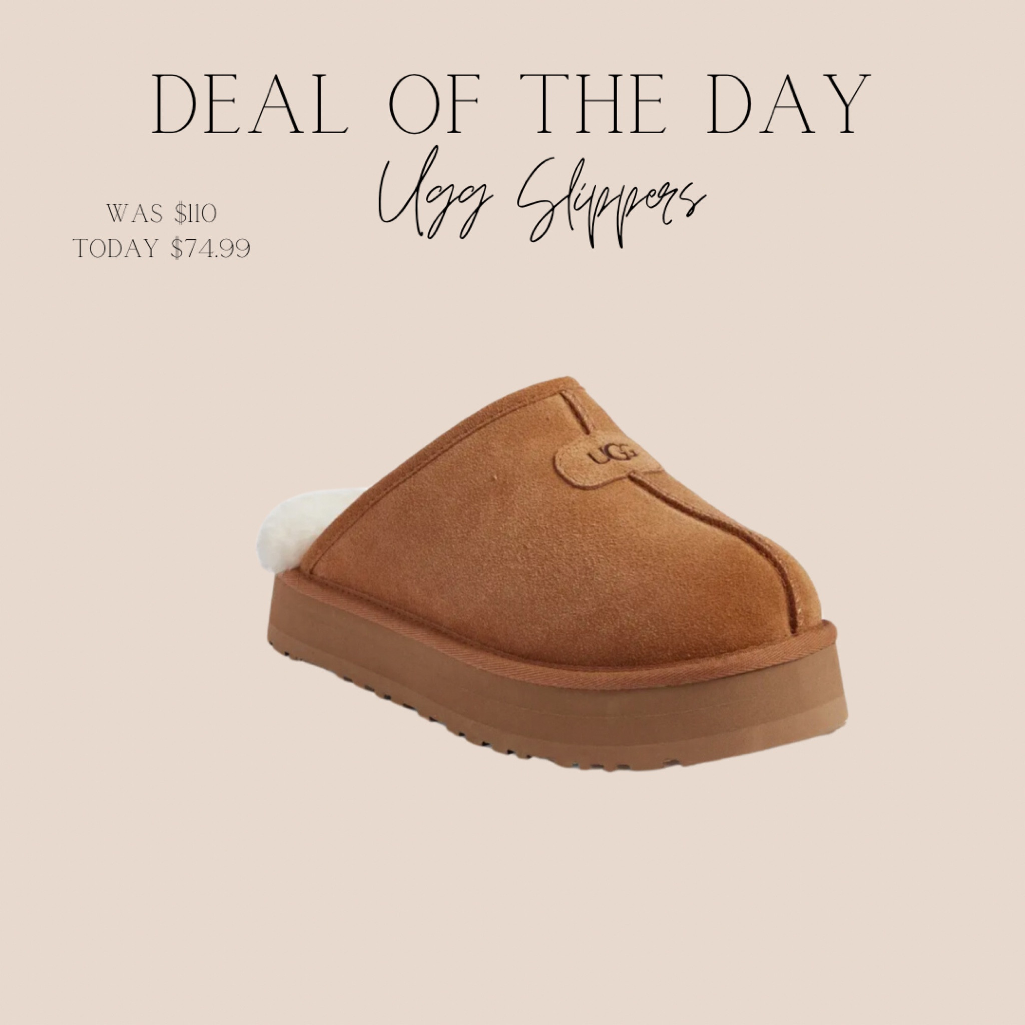 Todays deal of the day - ugh slippers on sale! 

#LTKShoeCrush #LTKFindsUnder100 #LTKSaleAlert