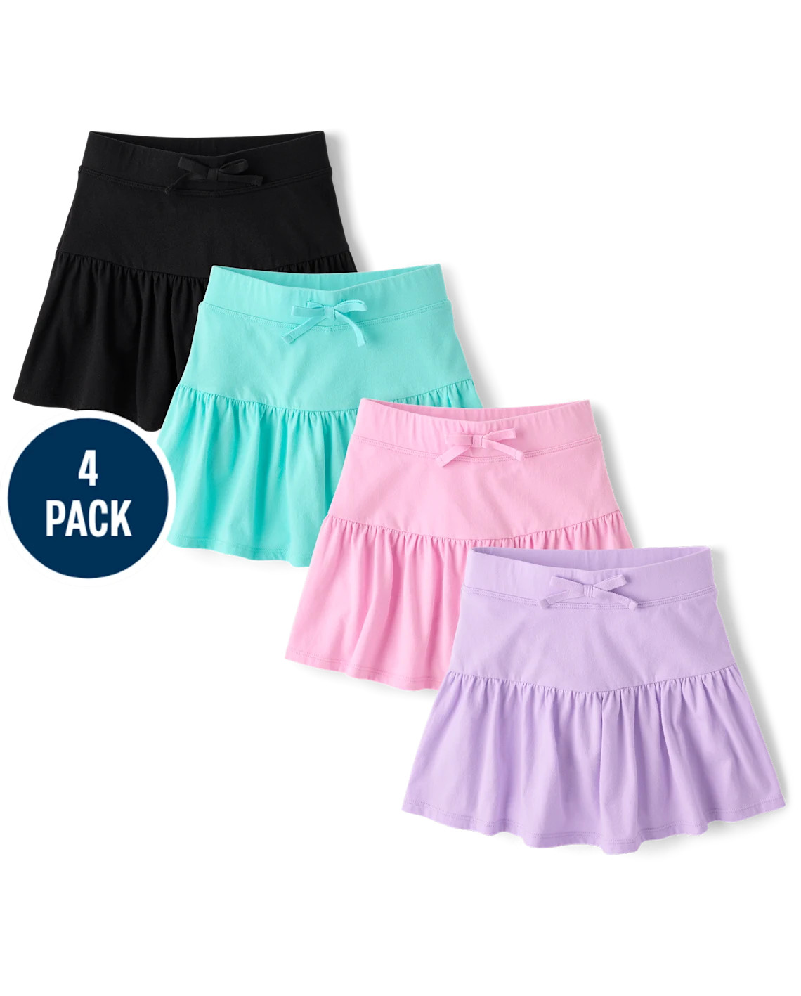 Girls Tiered Skort 4-Pack - multi | The Children's Place
