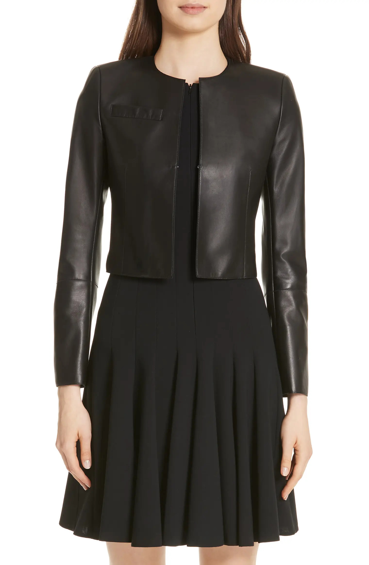 'Hasso' Leather Crop Jacket | Nordstrom