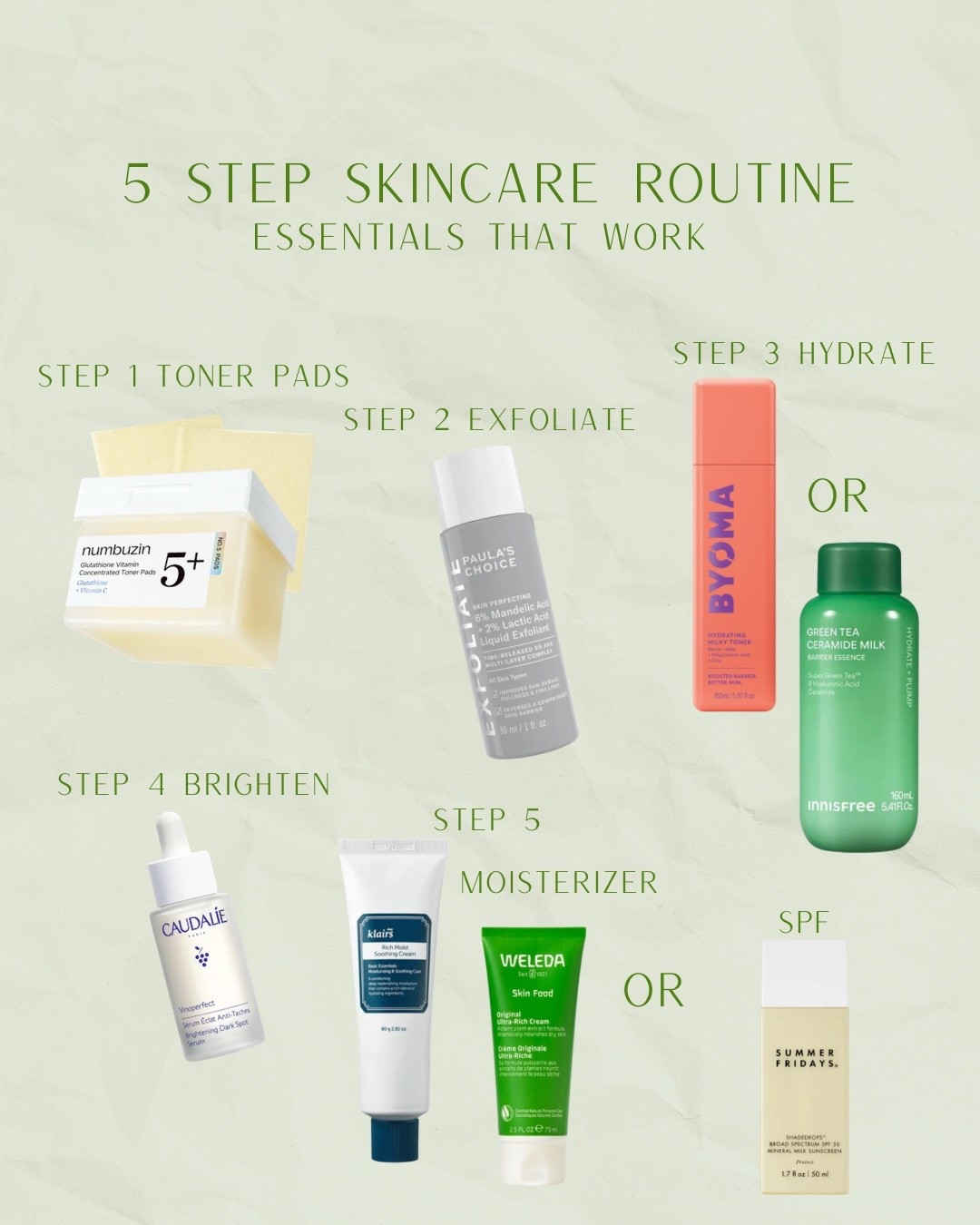 5 step essential skincare routine 

#LTKmomlife #LTKselfcare #LTKmorningroutine