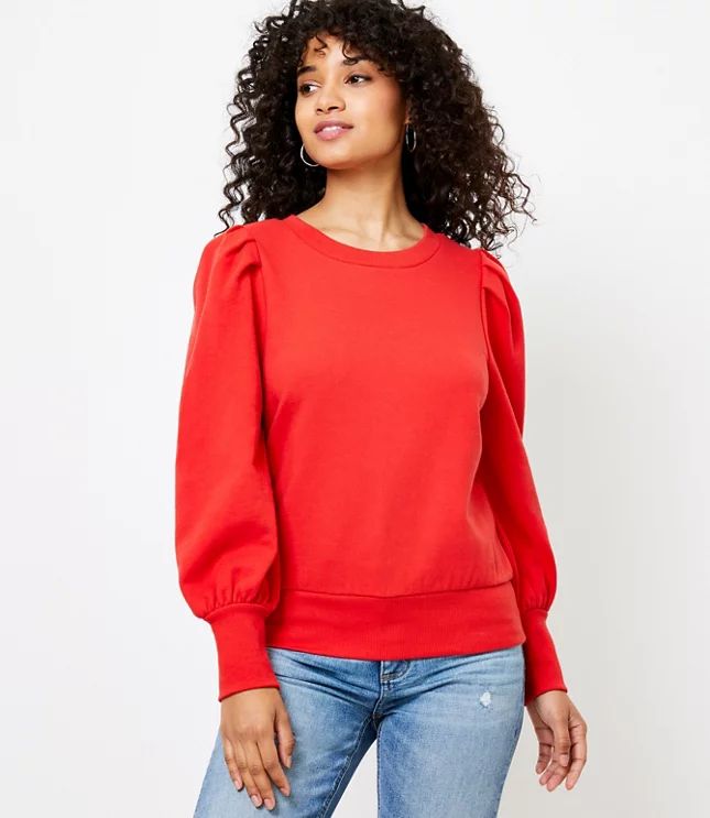 Puff Sleeve Sweatshirt | LOFT